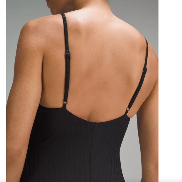 Lululemon V-Neck Ribbed One-Piece Swimsuit Black Small - Picture 5 of 10